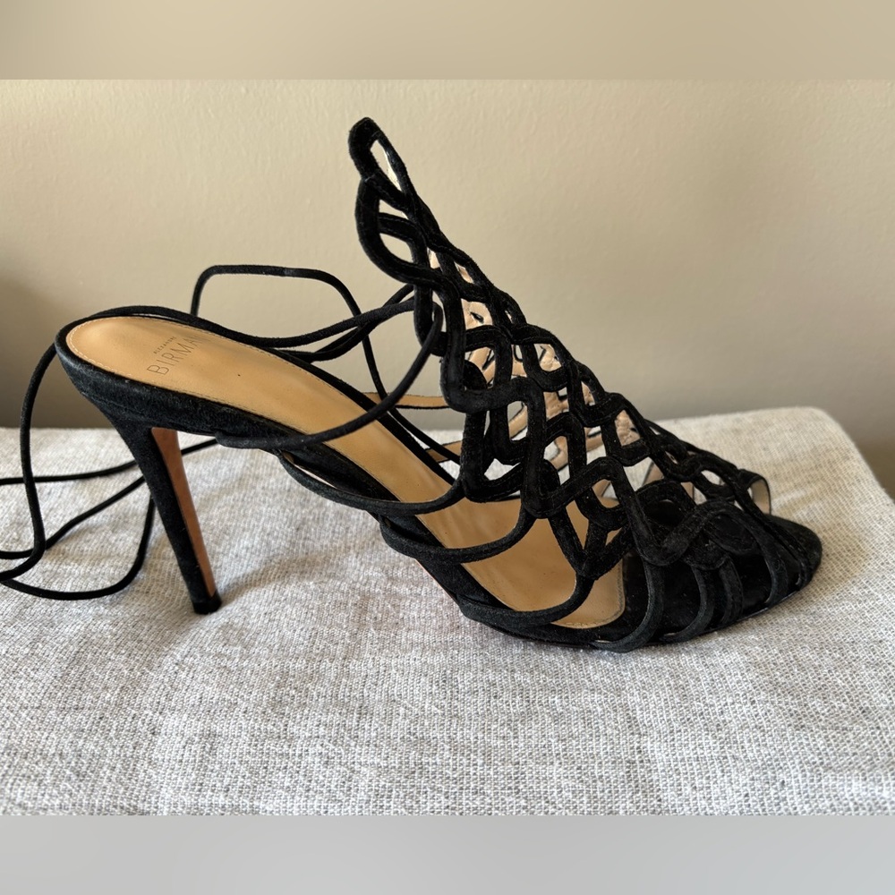 Alexandre Birman Suede Cage Sandal